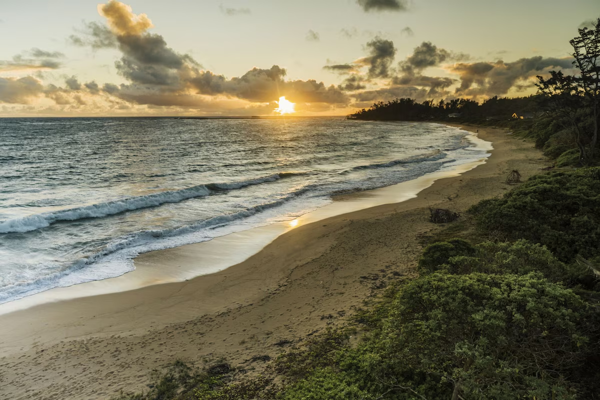 Beach at sunset